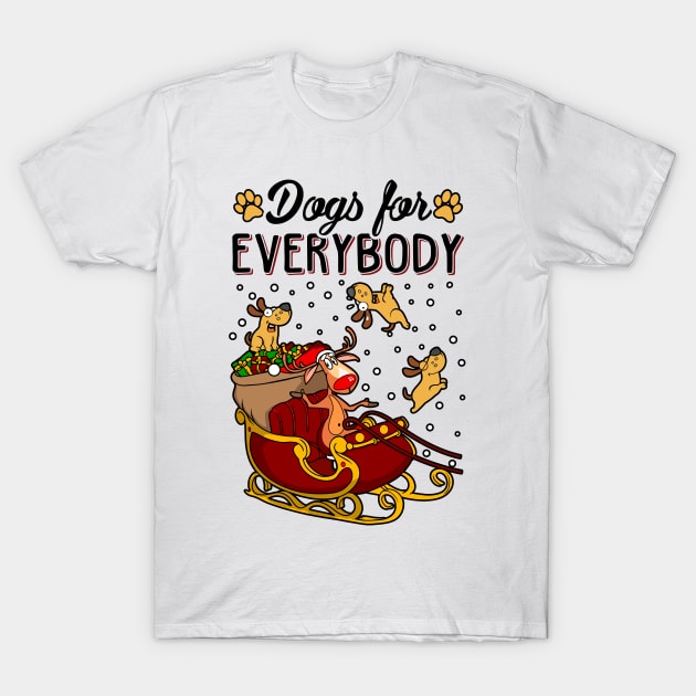 Dogs Ugly Christmas Sweater. Dogs For Everybody Matching Sweatshirts. T-Shirt by KsuAnn